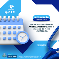 Agendamentos para a emissão da nova identidade no CAC