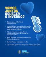 Atenção as baixas temperaturas!