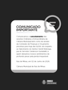COMUNICADO DE CANCELAMENTO