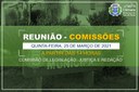 COMUNICADO DE REUNIÃO DE COMISSÕES