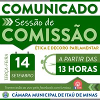 COMUNICADO DE REUNIÃO DE COMISSÕES
