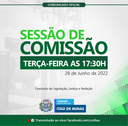 COMUNICADO DE SESSÃO DE COMISSÃO COMUNICADO DE SESSÃO DE COMISSÃO