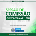 COMUNICADO DE SESSÃO DE COMISSÃO COMUNICADO DE SESSÃO DE COMISSÃO