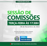 COMUNICADO DE SESSÃO DE COMISSÕES