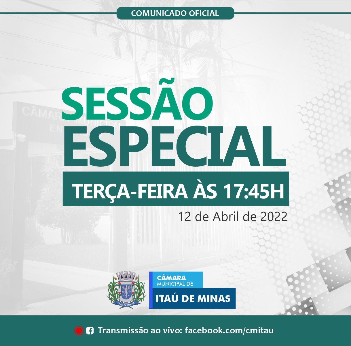 COMUNICADO DE SESSÃO ESPECIAL