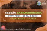 COMUNICADO DE SESSÃO EXTRAORDINÁRIA