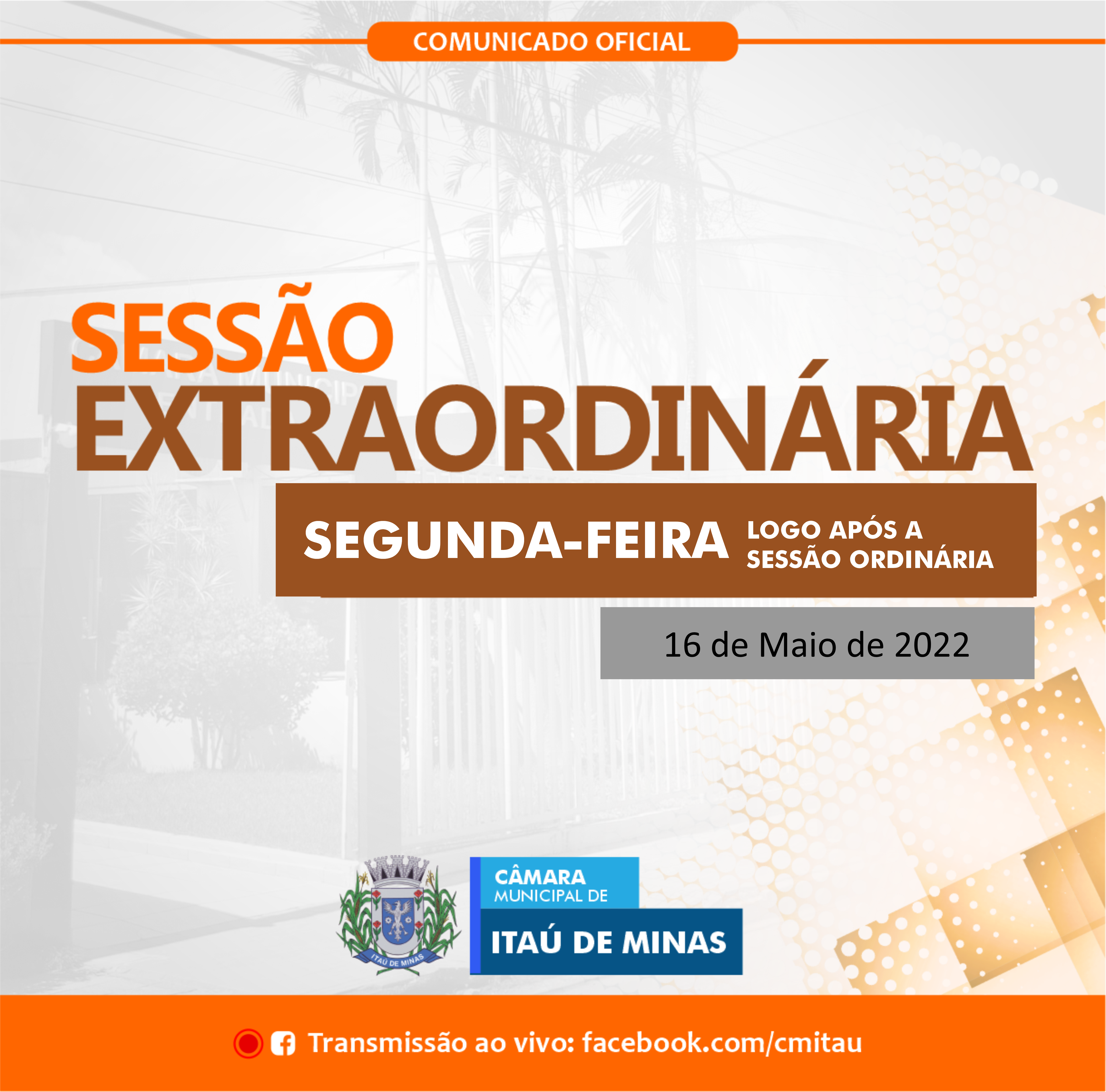 COMUNICADO DE SESSÃO EXTRAORDINÁRIA 