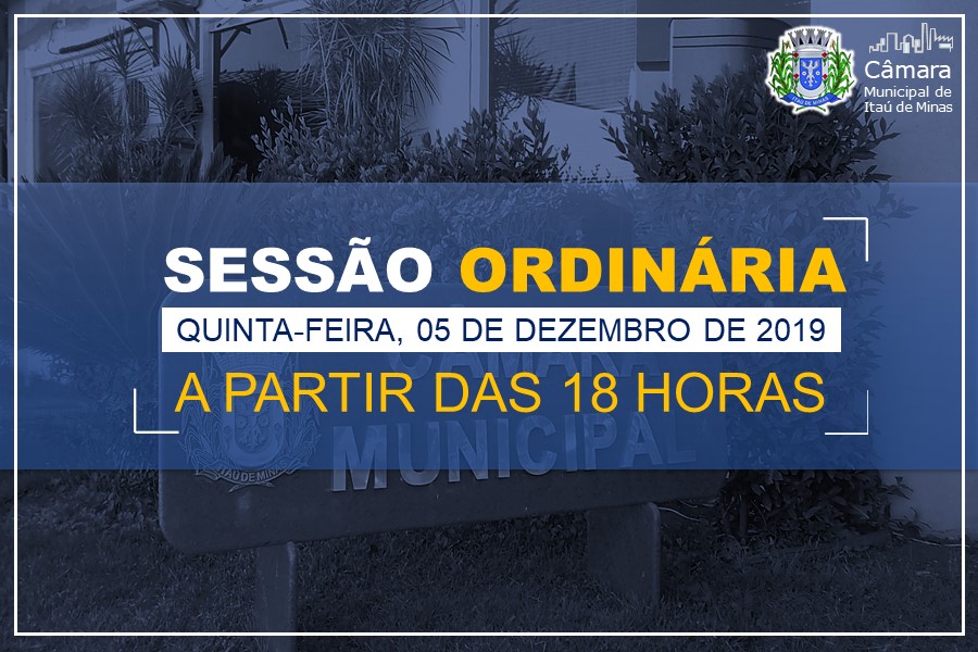 COMUNICADO DE SESSÃO ORDINÁRIA