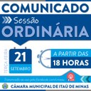 COMUNICADO DE SESSÃO ORDINÁRIA COMUNICADO DE SESSÃO ORDINÁRIA