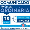 COMUNICADO DE SESSÃO ORDINÁRIA COMUNICADO DE SESSÃO ORDINÁRIA
