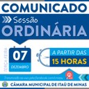 COMUNICADO DE SESSÃO ORDINÁRIA COMUNICADO DE SESSÃO ORDINÁRIA