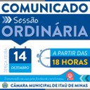COMUNICADO DE SESSÃO ORDINÁRIA COMUNICADO DE SESSÃO ORDINÁRIA