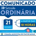 COMUNICADO DE SESSÃO ORDINÁRIA COMUNICADO DE SESSÃO ORDINÁRIA