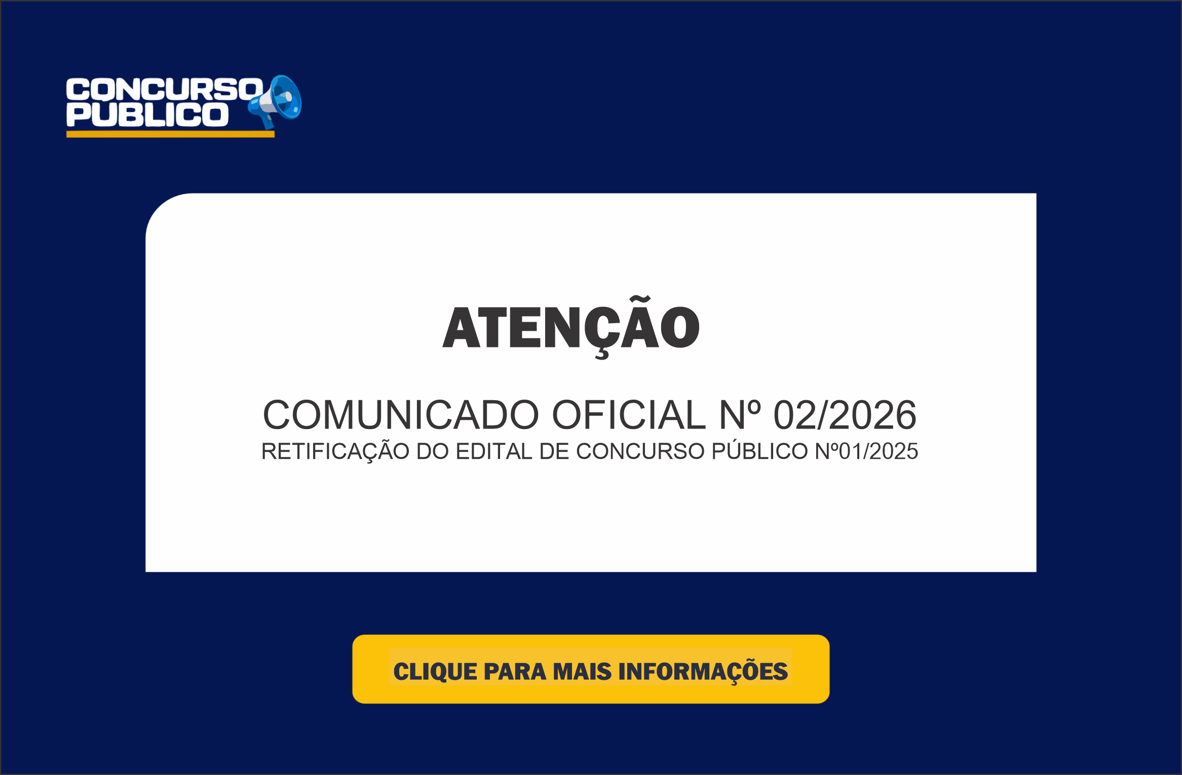 COMUNICADO OFICIAL Nº 02/2026