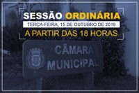 COMUNICADO SESSÃO ORDINÁRIA