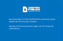 Comunicado sobre o concurso que acontecerá nesse domingo (02/07)