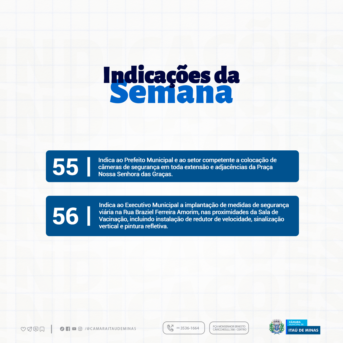 INDICAÇÕES DA SEMANA