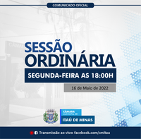 COMUNICADO DE SESSÃO ORDINÁRIA