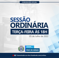 COMUNICADO  DE SESSÃO ORDINÁRIA