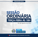 COMUNICADO DE SESSÃO ORDINÁRIA COMUNICADO DE SESSÃO ORDINÁRIA