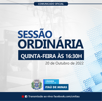 COMUNICADO DE SESSÃO ORDINÁRIA