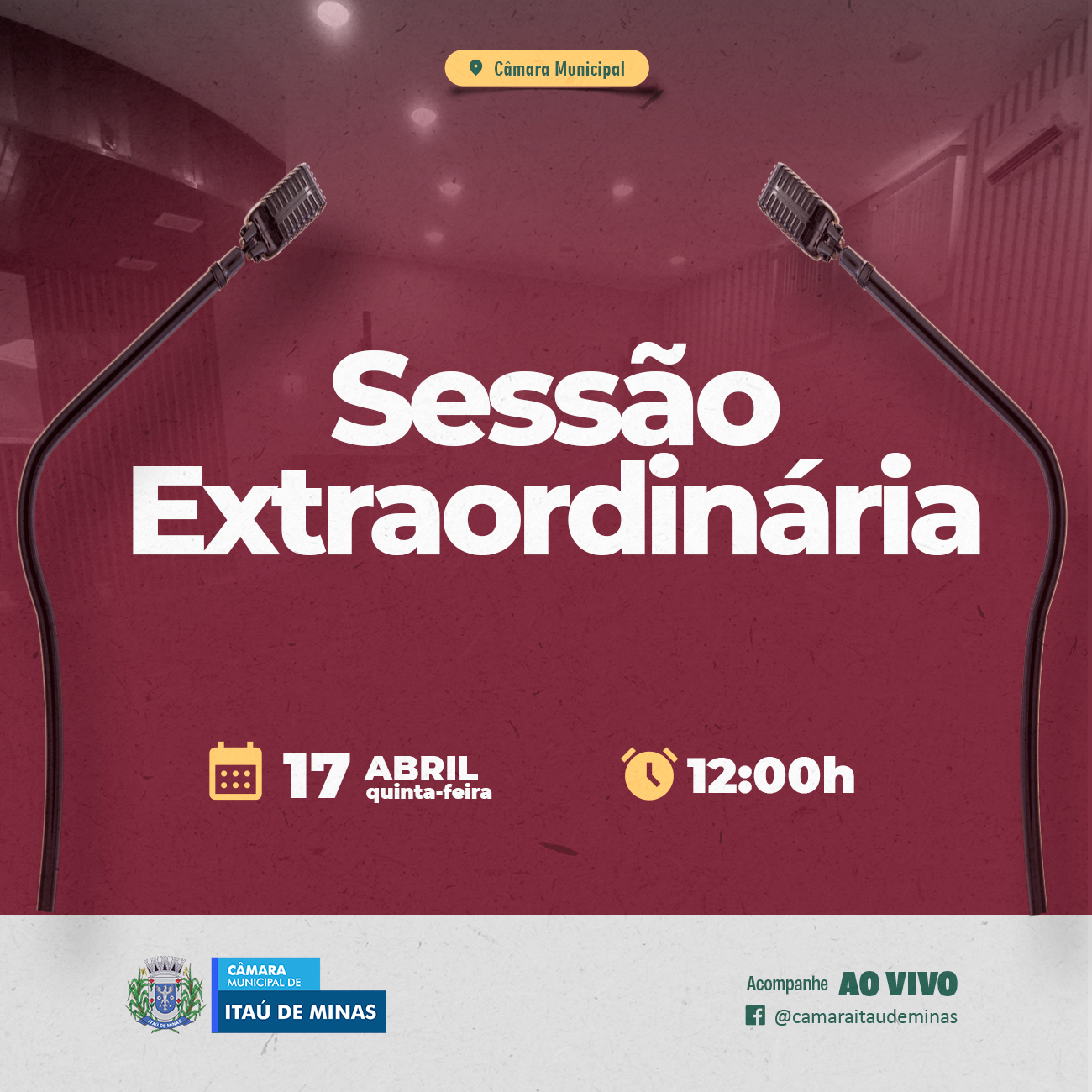 COMUNICADO DE SESSÃO EXTRAORDINÁRIA