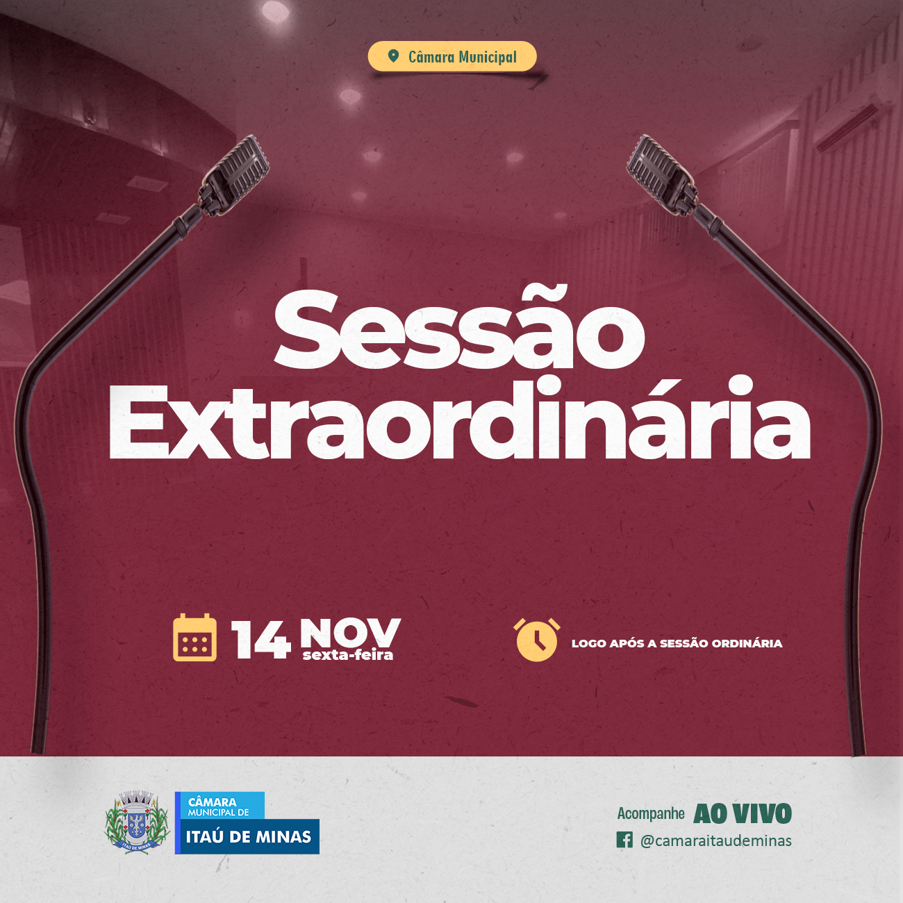 COMUNICADO DE SESSÃO EXTRAORDINÁRIA
