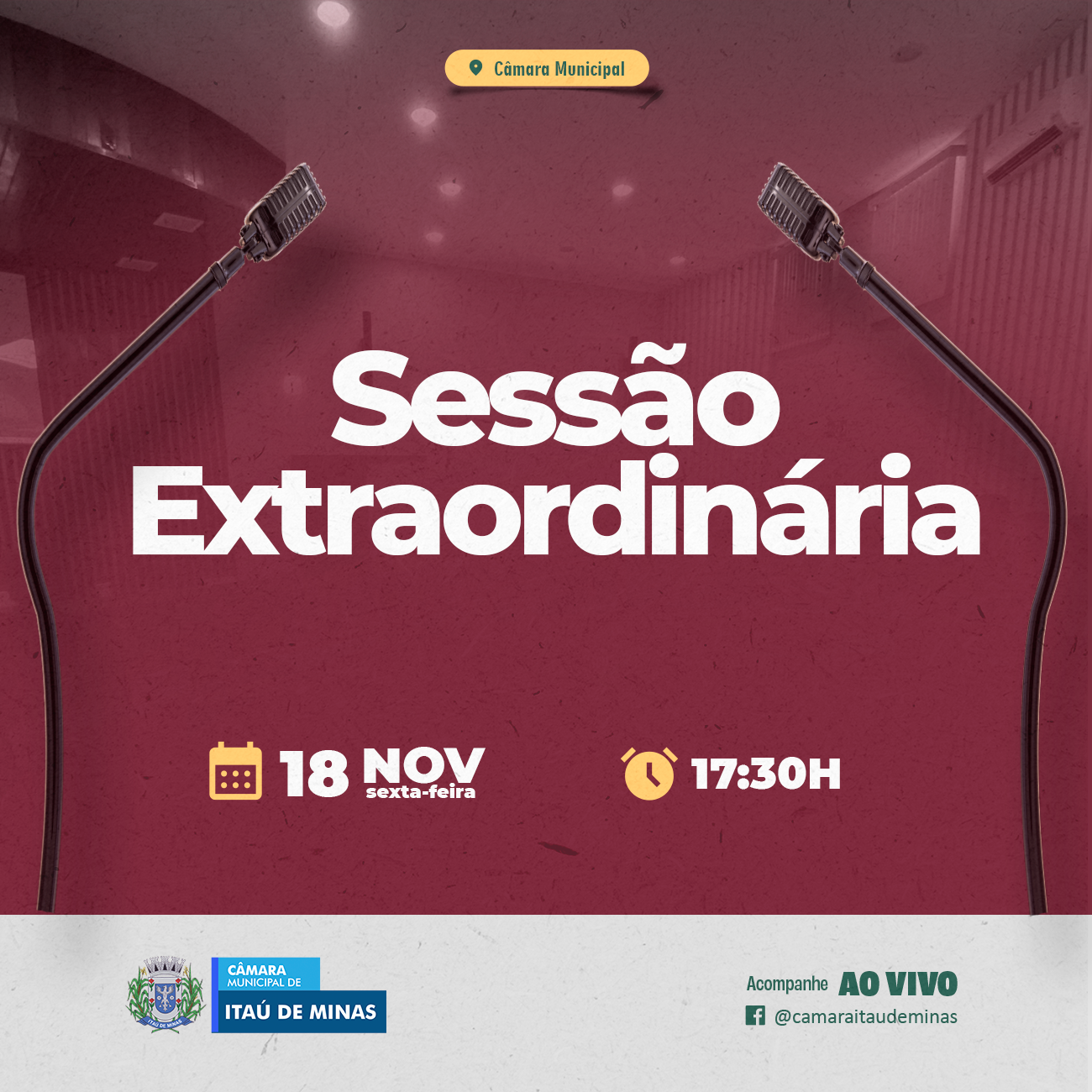 COMUNICADO DE SESSÃO EXTRAORDINÁRIA 