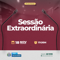 COMUNICADO DE SESSÃO EXTRAORDINÁRIA 