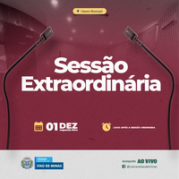 COMUNICADO DE SESSÃO EXTRAORDINÁRIA