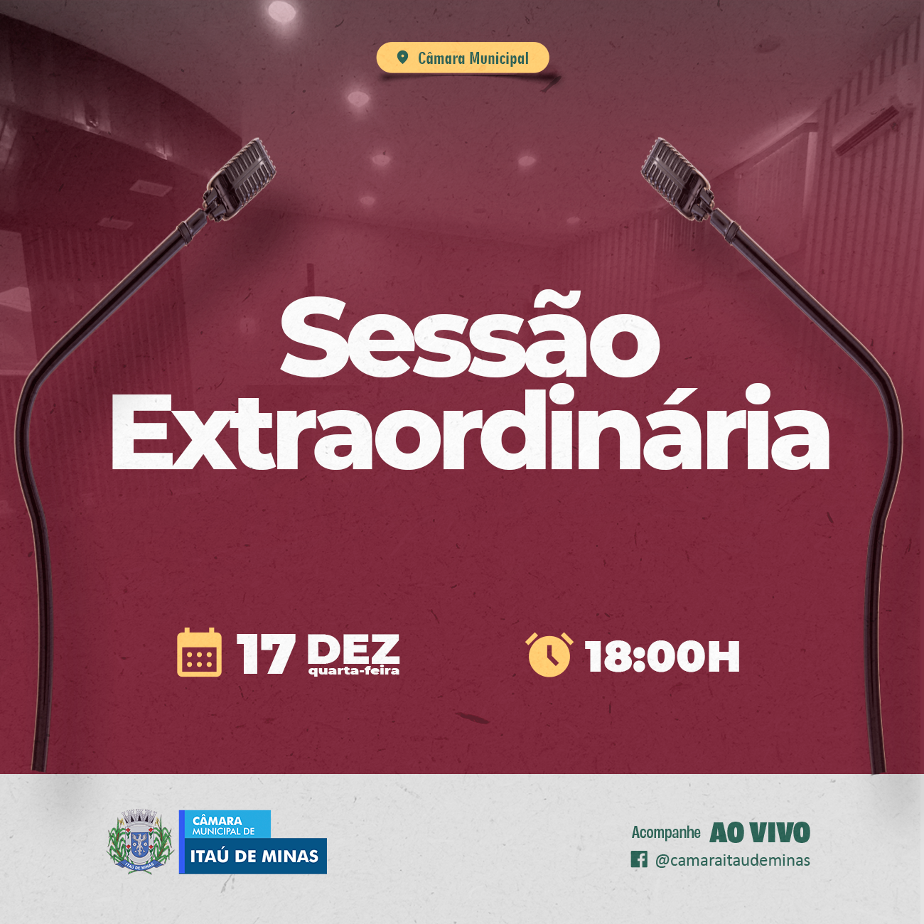 COMUNICADO DE SESSÃO EXTRAORDINÁRIA