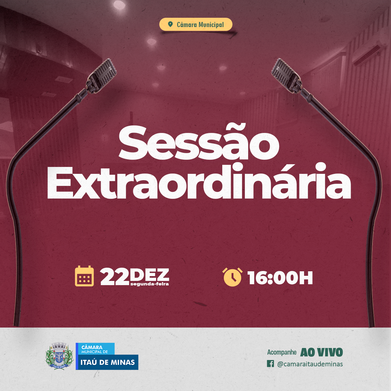 COMUNICADO DE SESSÃO EXTRAORDINÁRIA