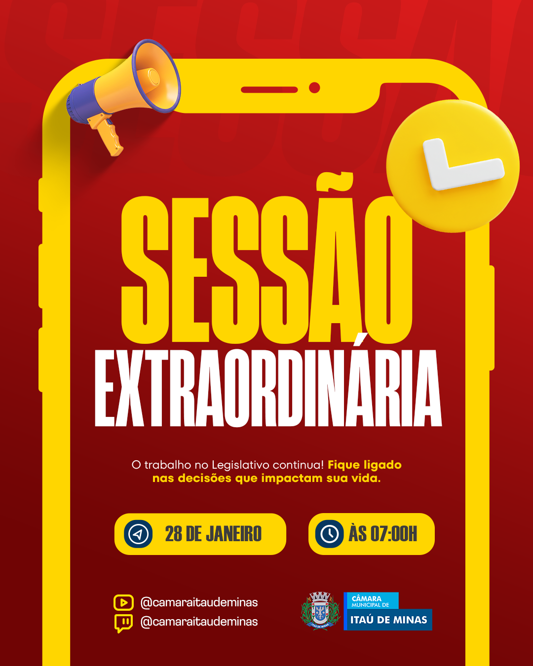 COMUNICADO DE SESSÃO EXTRAORDINÁRIA 