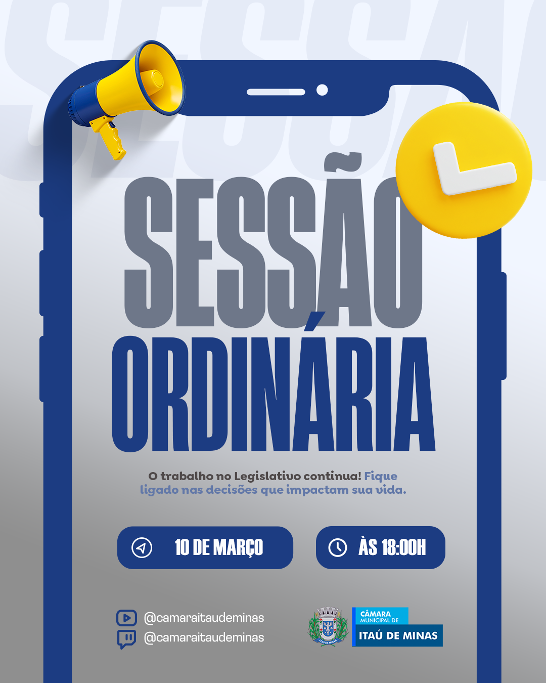 COMUNICADO DE SESSÃO ORDINÁRIA 