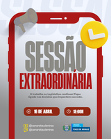 COMUNICADO DE SESSÃO EXTRAORDINÁRIA