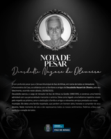 Nota de Pesar pelo falecimento do ex-vereador Deusdedte Nazaré de Oliveira.