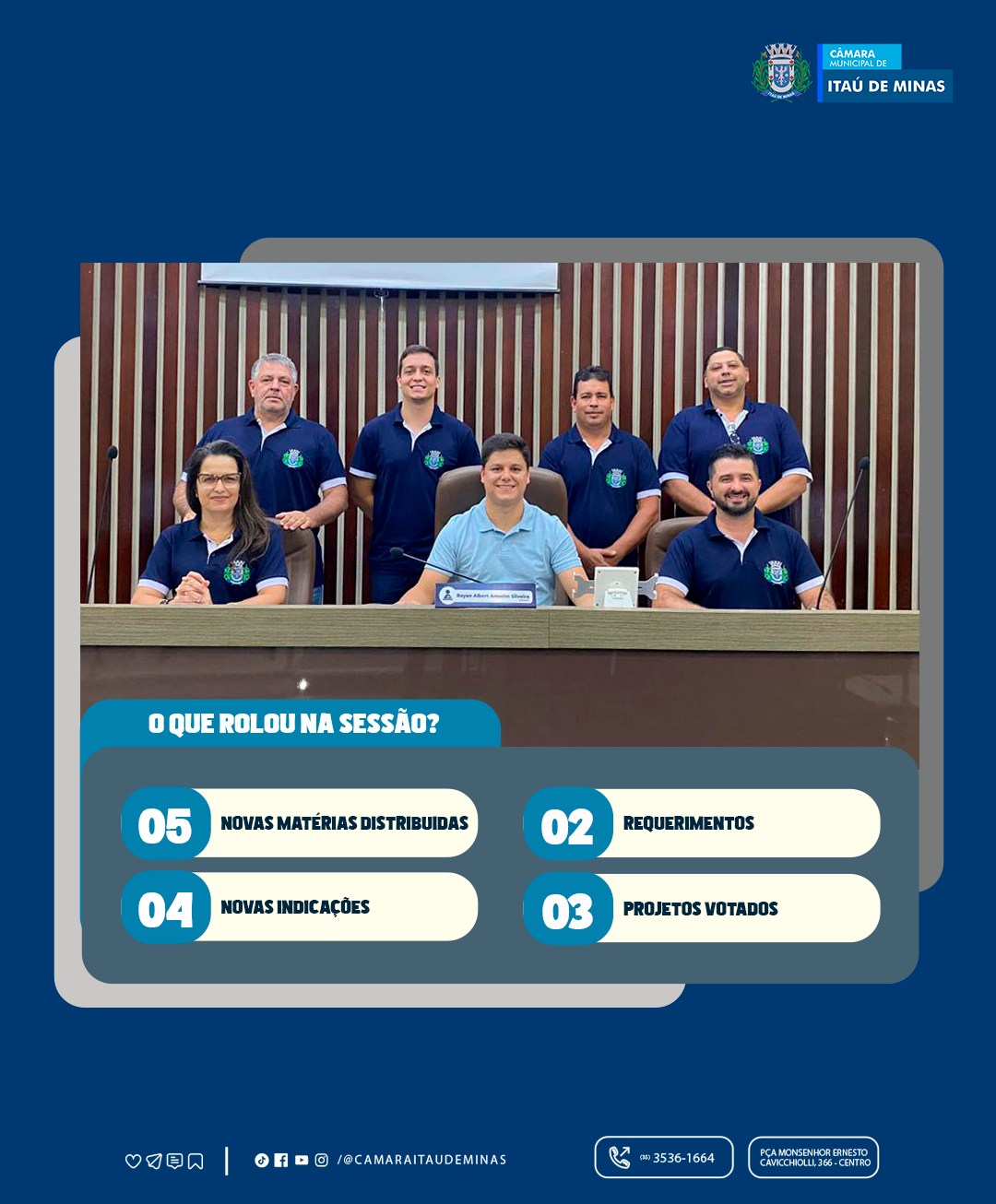 Resumo da Sessão Ordinária dessa semana! 